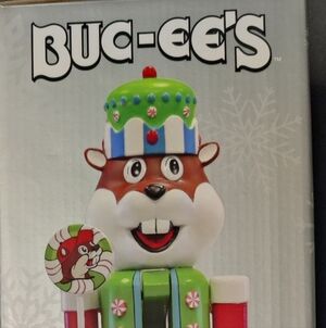 Festive Nutcracker with Candy Cane - Red, Green, Blue